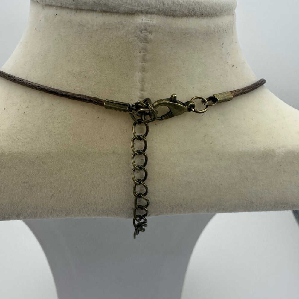Rectangle Coral Fossil Pendant Necklace - Picture 7 of 14